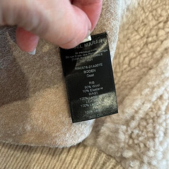 ❌❌SOLD❌❌ISABEL MARANT ETOILE Boden shearling reversible jacket US 8 - Picture 14 of 17